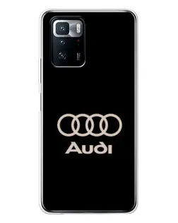 Чехол для Xiaomi POCO X3 GT с картинкой «Audi — золотой логотип»