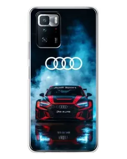 Чехол для Xiaomi POCO X3 GT с картинкой «Audi Sport — неон»