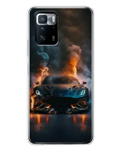 Чехол для Xiaomi POCO X3 GT с картинкой «Lamborghini дымная эстетика»