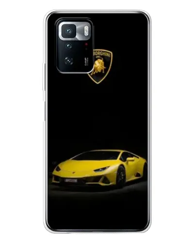 Чехол для Xiaomi POCO X3 GT с картинкой «Lamborghini желтый акцент»