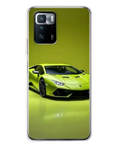 Чехол для Xiaomi POCO X3 GT с картинкой «Салатовый Lamborghini Huracan»