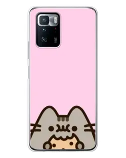 Чехол для Xiaomi POCO X3 GT с картинкой «Pusheen и печенье»