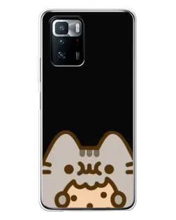 Чехол для Xiaomi POCO X3 GT с картинкой «Пушин на черном»