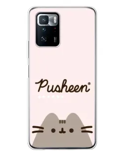 Чехол для Xiaomi POCO X3 GT с картинкой «Pusheen логотип»