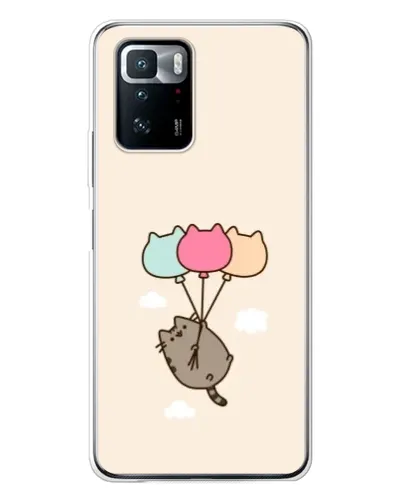 Чехол для Xiaomi POCO X3 GT с картинкой «Пушин на шариках»