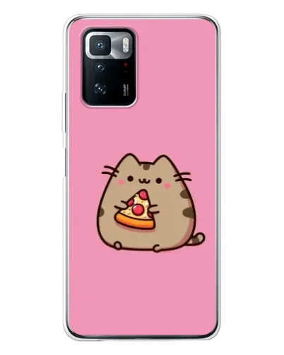 Чехол для Xiaomi POCO X3 GT с картинкой «Пушин с пиццей»