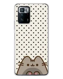 Чехол для Xiaomi POCO X3 GT с картинкой «Пушин в горошек»