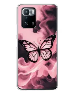 Чехол для Xiaomi POCO X3 GT с картинкой «Бабочка в дыму»