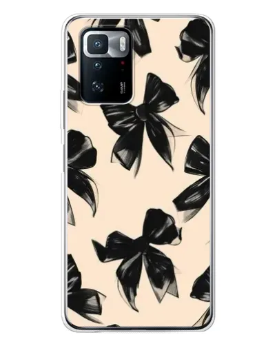 Чехол для Xiaomi POCO X3 GT с картинкой «Паттерн черные банты» Чехол для Xiaomi POCO X3 GT с картинкой «Паттерн черные банты»