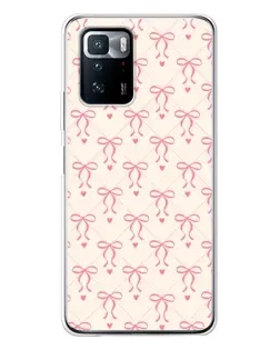 Чехол для Xiaomi POCO X3 GT с картинкой «Розовые бантики Coquette»