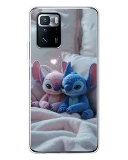 Чехол для Xiaomi POCO X3 GT с картинкой «Плюшевые Стич Ангел»
