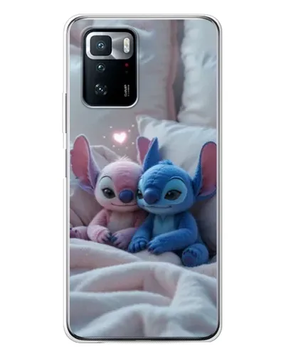 Чехол для Xiaomi POCO X3 GT с картинкой «Плюшевые Стич Ангел»