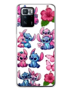 Чехол для Xiaomi POCO X3 GT с картинкой «Стикеры Stitch и Angel»