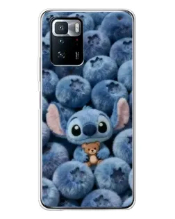 Чехол для Xiaomi POCO X3 GT с картинкой «Стич и голубика»