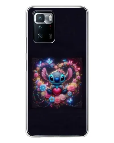 Чехол для Xiaomi POCO X3 GT с картинкой «Stitch в цветах»