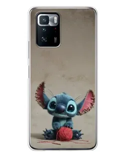 Чехол для Xiaomi POCO X3 GT с картинкой «Стич на коричневом фоне»