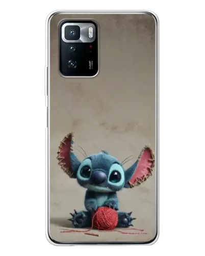 Чехол для Xiaomi POCO X3 GT с картинкой «Стич на коричневом фоне»