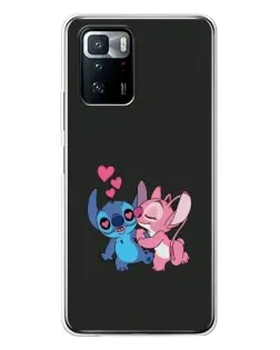 Чехол для Xiaomi POCO X3 GT с картинкой «Анжел целует Стича»