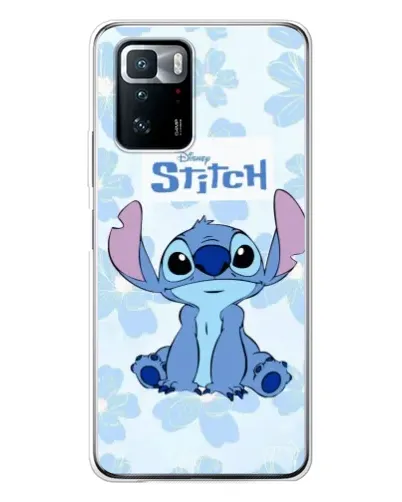 Чехол для Xiaomi POCO X3 GT с картинкой «Stitch среди цветов»