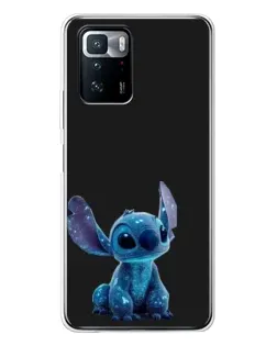 Чехол для Xiaomi POCO X3 GT с картинкой «Стич на черном»