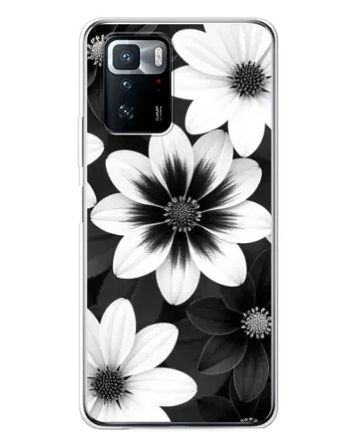 Чохол для Xiaomi POCO X3 GT з картинкою «Монохромні айстри»