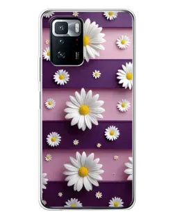 Чохол для Xiaomi POCO X3 GT з картинкою «Ромашки на фіолетовому»