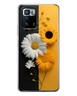Чохол для Xiaomi POCO X3 GT з картинкою «Соняшник та ромашка»