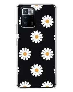 Чохол для Xiaomi POCO X3 GT з картинкою «Ромашки на чорному»