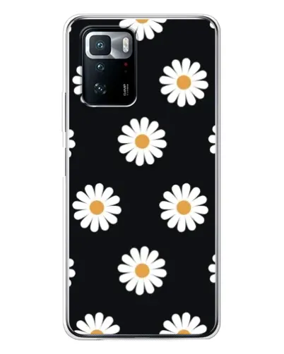 Чохол для Xiaomi POCO X3 GT з картинкою «Ромашки на чорному»