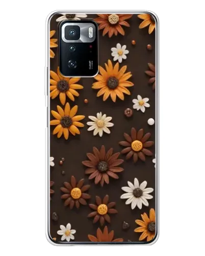Чохол для Xiaomi POCO X3 GT з картинкою «Візерунок з маленьких соняшників»