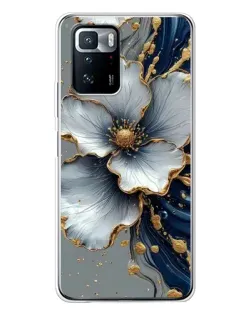 Чохол для Xiaomi POCO X3 GT з картинкою «Біла квітка та золотий флюїд»