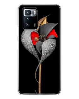 Чохол для Xiaomi POCO X3 GT з картинкою «Срібна фантазійна квітка»