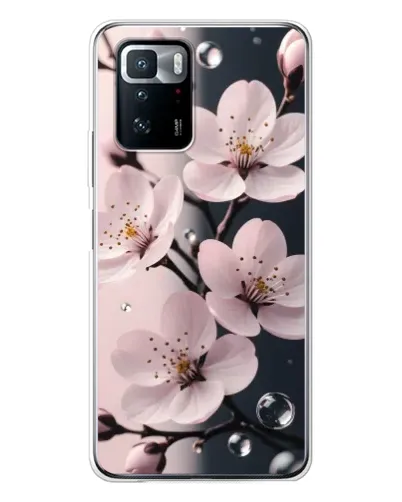 Чехол для Xiaomi POCO X3 GT с картинкой «Нежная сакура и капли» Чехол для Xiaomi POCO X3 GT с картинкой «Нежная сакура и капли»