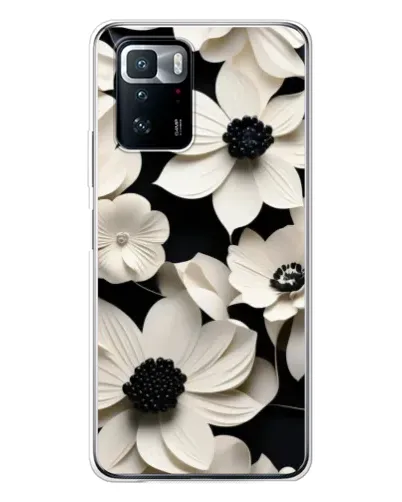 Чохол для Xiaomi POCO X3 GT з картинкою «Об'ємні білі квіти»