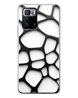 Чехол для Xiaomi POCO X3 GT с картинкой «Белая объемная сетка»