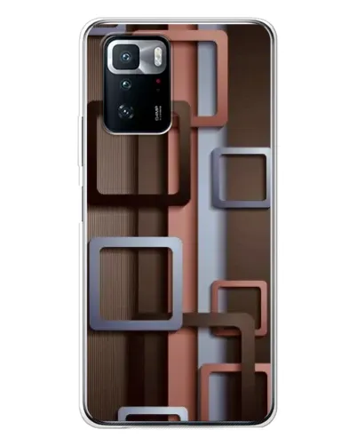Чехол для Xiaomi POCO X3 GT с картинкой «Коричневые объемные квадраты» Чехол для Xiaomi POCO X3 GT с картинкой «Коричневые объемные квадраты»