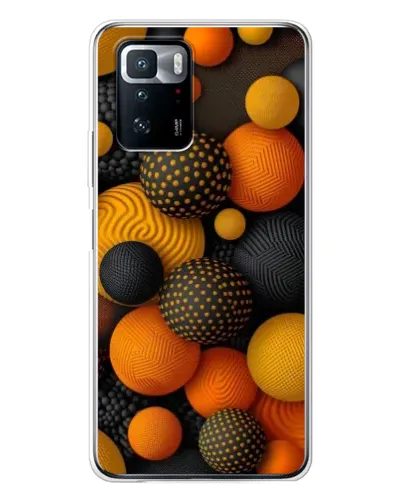 Чехол для Xiaomi POCO X3 GT с картинкой «Объемные оранжевые сферы» Чехол для Xiaomi POCO X3 GT с картинкой «Объемные оранжевые сферы»