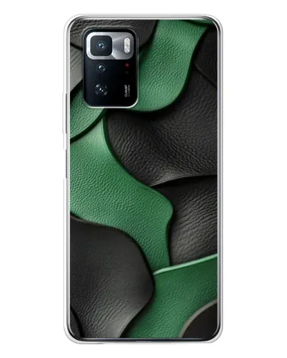 Чехол для Xiaomi POCO X3 GT с картинкой «Зеленые кожаные волны» Чехол для Xiaomi POCO X3 GT с картинкой «Зеленые кожаные волны»