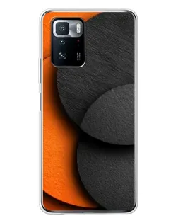 Чехол для Xiaomi POCO X3 GT с картинкой «Геометрия оранжевых кругов»