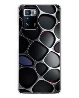 Чехол для Xiaomi POCO X3 GT с картинкой «Объемная темная решетка»