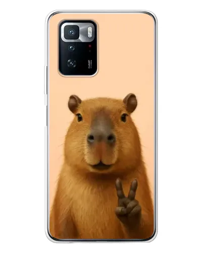 Чехол для Xiaomi POCO X3 GT с картинкой «Капибара виктория»
