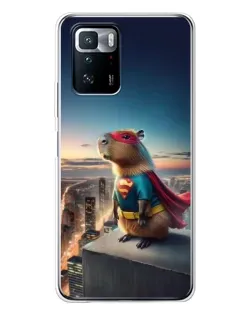 Чехол для Xiaomi POCO X3 GT с картинкой «Капи-мен супергерой»