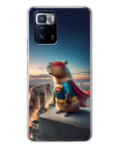 Чехол для Xiaomi POCO X3 GT с картинкой «Капи-мен супергерой»