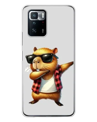 Чехол для Xiaomi POCO X3 GT с картинкой «Капибара рэпер даб»