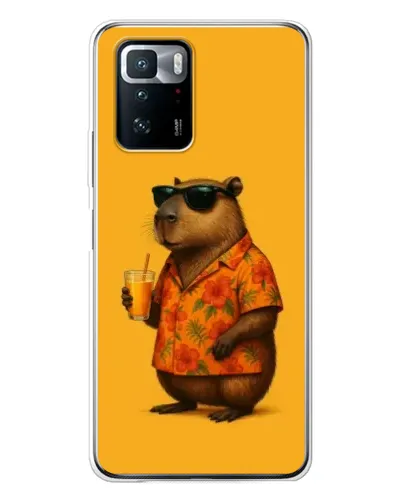 Чехол для Xiaomi POCO X3 GT с картинкой «Капибара на отдыхе»