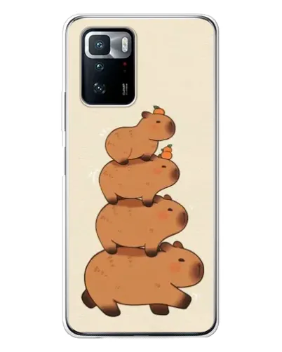 Чехол для Xiaomi POCO X3 GT с картинкой «Башня из капибар»