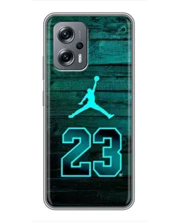 Чехол для Xiaomi POCO X4 GT с картинкой «Jordan Cyan 23»