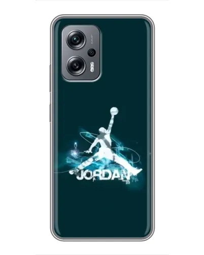 Чехол для Xiaomi POCO X4 GT с картинкой «Jordan Blue Fire»
