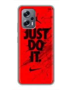 Чехол для Xiaomi POCO X4 GT с картинкой «Nike Just Do It»