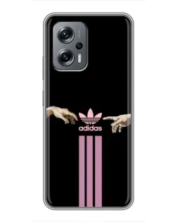 Чехол для Xiaomi POCO X4 GT с картинкой «Adidas Hands»
